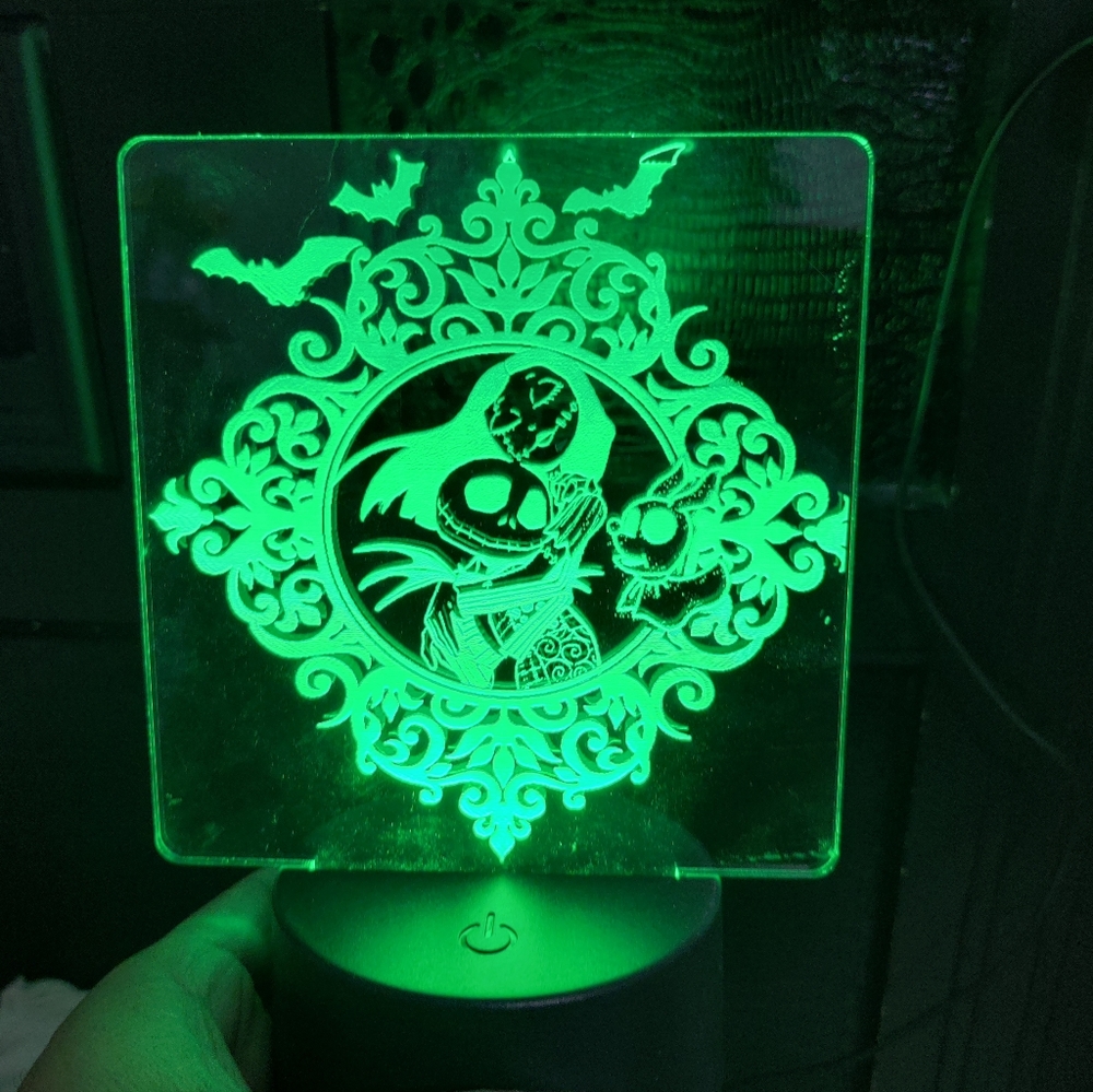 Jack and Sally led lamp